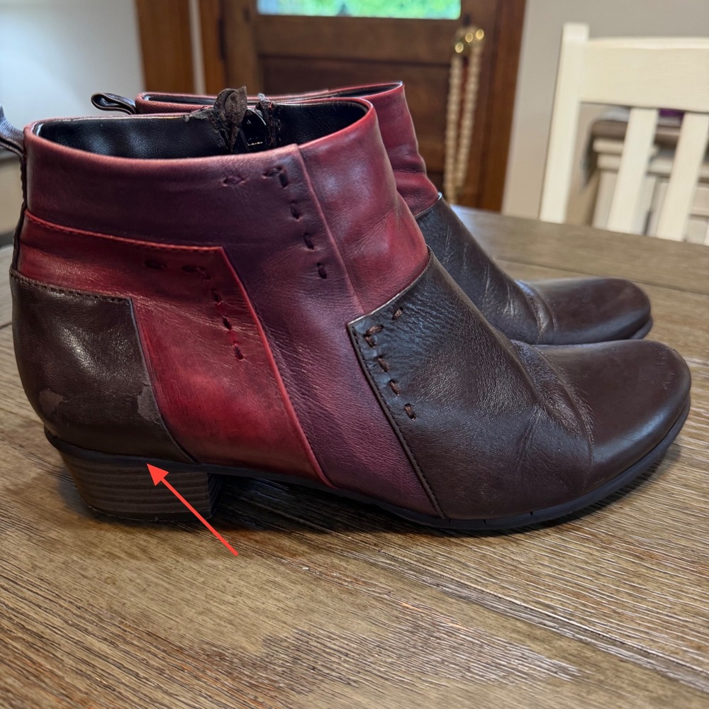 Regarde Le Ciel Stefany Ankle Boots Maroon Brown leather EU‎ 39 US 8.5 - Picture 5 of 11